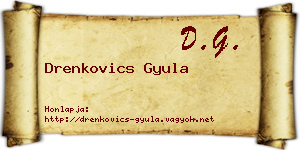 Drenkovics Gyula névjegykártya